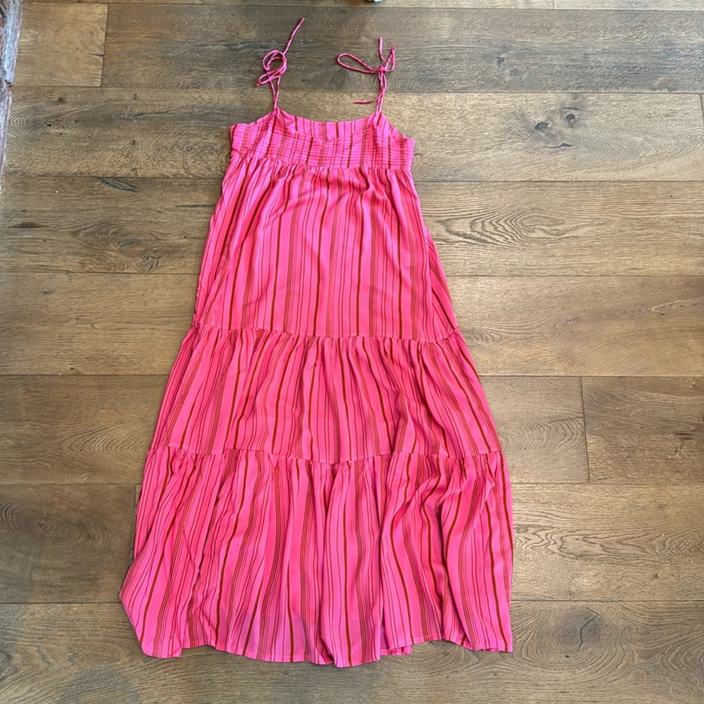 Revolve - Natalie Martin Melanie Dress, Thin Stripe Puglia Pink, XS